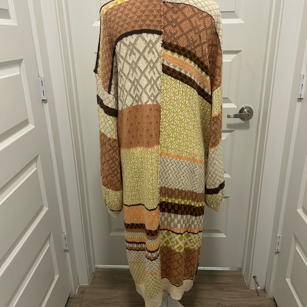 Free People Patchwork Long Open-Front Cardigan — … - image 14